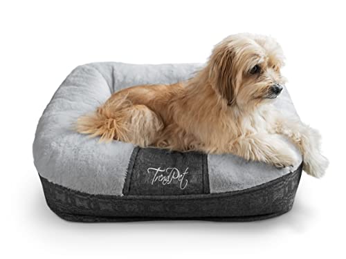 TrendPet LunaLounge Kuschelbett für Hunde und Katzen in 3 Größen und Farben (L, Grau) von TrendPet