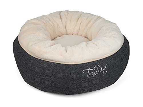 TrendPet Lunabed - Das runde Kuschelbett für Hunde und Katzen (Beige, S) von TrendPet