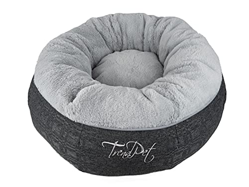 TrendPet Lunabed - Das runde Kuschelbett für Hunde und Katzen (Grau, S) von TrendPet