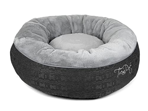 TrendPet Lunabed - Das runde Kuschelbett für Hunde und Katzen (M, Grau) von TrendPet