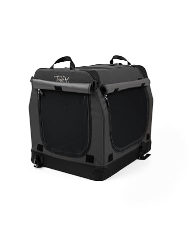 TrendPet TPX-Pro - Leichte, Faltbare Hundebox mit Aluminium Rahmen (grau, L 50 x B 35 x H 35 cm) von TrendPet