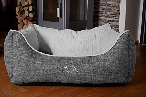 TrendPet VitaBed grau - Orthopädisches Premium Hundebett mit vollen 5 cm Memoryschaum Matratze (100x90cm) von TrendPet