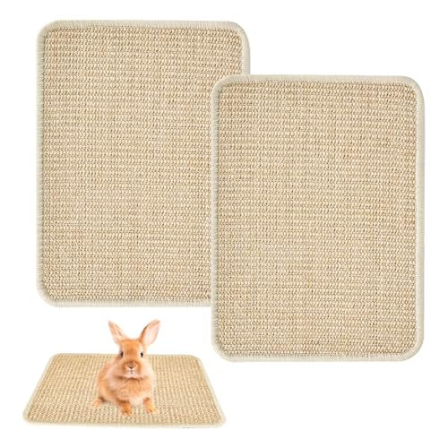Trendecor 2 Stück Sisal Kratzmatte für Kaninchen, 30×40cm Hanfmatten für Nager Haustierkäfig Bettwäsche Natürliches Kaninchen Krallen Zahnpflege für Kauen Schlafen und Nisten Trendecor 2 Stück Sisal Kratzmatte für Kaninchen, 30×40cm Hanfmatten für Nager Haustierkäfig Bettwäsche Natürliches Kaninchen Krallen Zahnpflege für Kauen Schlafen und Nisten von Trendecor