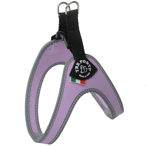 Tre Ponti Geschirr Easy Fit Classic mit Click-Verschluss, Farbe:lila/reflekt, Größe:Gr.4/52-55 cm/bis 14kg von Tre Ponti
