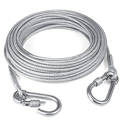 Tresbro Hundeleine für Hunde, 5MM × 15M, Silber, Einfarbig, 5E+1 feet, für Hunde bis 100kg Tresbro Hundeleine für Hunde, 5MM × 15M, Silber, Einfarbig, 5E+1 feet, für Hunde bis 100kg von Tresbro
