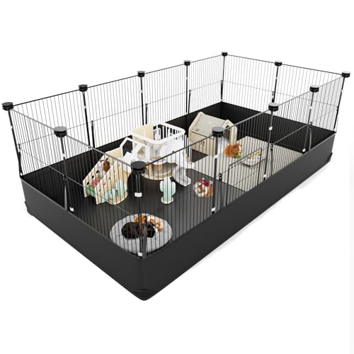 Tresbro Meerschweinchenkäfig mit wasserdichtem und einhändig lösbarem Hakeneinsatz, 121,9 cm L x 61 cm B x 40,6 cm H, dreifache Befestigung, C&C-Käfig für Meerschweinchen, Kaninchen, Igel Tresbro Meerschweinchenkäfig mit wasserdichtem und einhändig lösbarem Hakeneinsatz, 121,9 cm L x 61 cm B x 40,6 cm H, dreifache Befestigung, C&C-Käfig für Meerschweinchen, Kaninchen, Igel von Tresbro