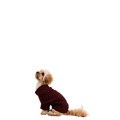 Hundepullover, weich, dehnbar, gerippt, mit Ärmelbündchen, Geruchshemmend, Größe XL, Merlot von Trespaws