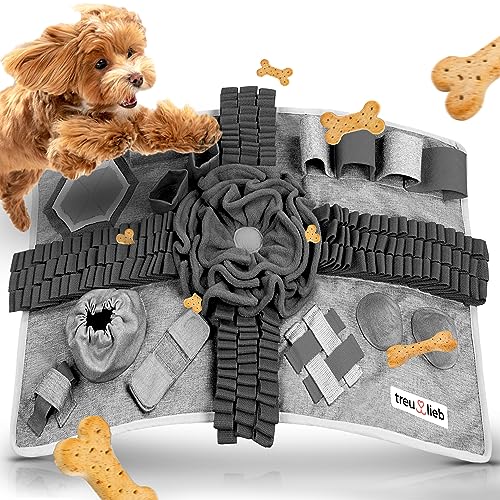 Treulieb®️ Schnüffelteppich für Hunde – Cleveres Hundespielzeug mit Anti-Rutsch - Für kleine & Große Hunde – Intelligenzspielzeug für Hunde – Anti Stress Schnüffelmatte - Spielteppich von Treulieb