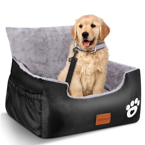 Hunde Autositz, 55x30x30cm, 1 Ansteckbare, Verstellbare Sicherheitsleinen, Auto-Hundebett für 2 kleine Hunde, komplett Abnehmbarer und Waschbarer Autositz für Haustiere mit 2 Aufbewahrungs Hunde Autositz, 55x30x30cm, 1 Ansteckbare, Verstellbare Sicherheitsleinen, Auto-Hundebett für 2 kleine Hunde, komplett Abnehmbarer und Waschbarer Autositz für Haustiere mit 2 Aufbewahrungs von Trhillsbrad