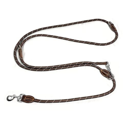 Trhillsbrad Hundeleine 5m x 14mm, Verstellbare hundeleine Große Mittelgroße Hund, Multifunktionsleine Doppelleine Umhängeleine robust, Braun Trhillsbrad Hundeleine 5m x 14mm, Verstellbare hundeleine Große Mittelgroße Hund, Multifunktionsleine Doppelleine Umhängeleine robust, Braun von Trhillsbrad