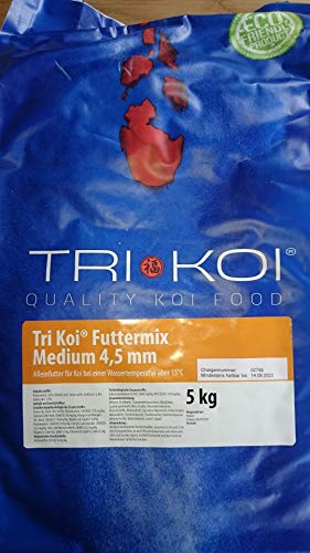 qdwq-US Tri Koi Futtermix ab 15° C - Koifutter aus der Schweiz - 4-5 mm (10 kg) von qdwq-US