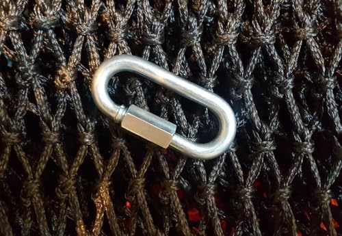 Trickle Net Schraub-Gate-Seilring – 8 mm Pferdesicherer Karabinerhaken – ohne Karabinerhaken – einfache und sichere Heunetzbefestigung – starker Metallverbinder für langsame Fütterungen – verlängert von Trickle Net