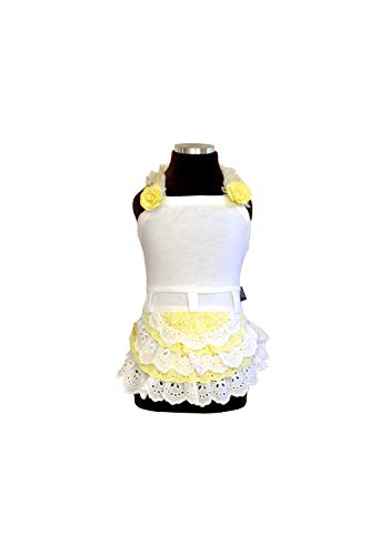 Trilly Tutti Brilli Alice Jersey-Kleid mit Rüschen und Blumen, gelb, L von Trilly tutti Brilli