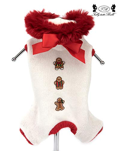 Trilly Tutti Brilli Dylan Vierbeiner Angora mit Kapuze, Weiß, XS von Trilly Tutti Brilli