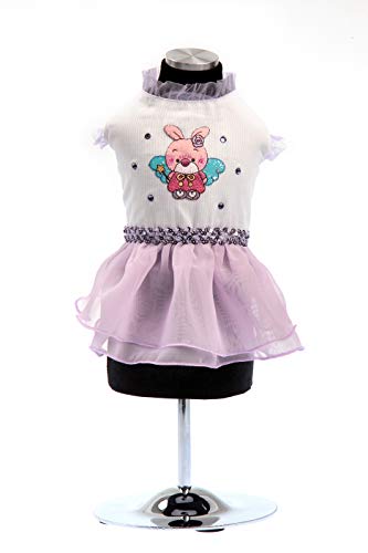 Trilly Tutti Brilli Kleid aus Piqué und Chiffon mit Thermoapplikation und Swarovski-Steinen, Lila - 1 Produkt Trilly Tutti Brilli Kleid aus Piqué und Chiffon mit Thermoapplikation und Swarovski-Steinen, Lila - 1 Produkt von Trilly Tutti Brilli