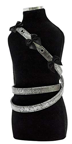 Trilly Tutti Brilli Leine mit Swarovski-Nieten, mit Satinschleife und geprägtem Silber – 1 Produkt von Trilly Tutti Brilli