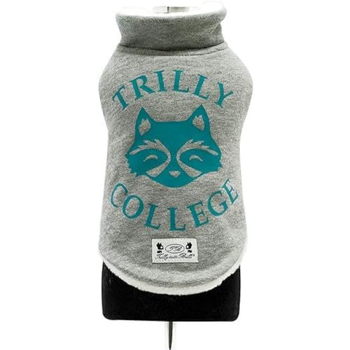 Trilly tutti Brilli Mauger Sweatshirt mit Plüschfutter und Thermo-Applikation aus Vinyl, Hellblau, L – 1 Produkt von Trilly tutti Brilli