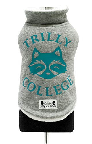 Trilly Tutti Brilli Mauger Sweatshirt mit Plüschfutter und Thermo-Applikation aus Vinyl, Hellblau – 1 Produkt von Trilly Tutti Brilli