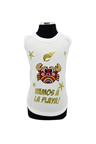 Trilly tutti Brilli Mizuki Hunde-T-Shirt, Größe L, Weiß von Trilly tutti Brilli