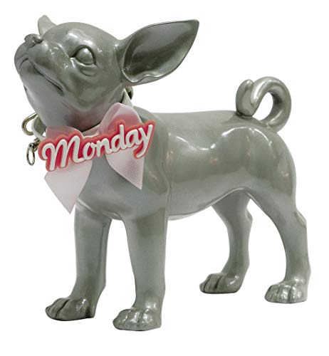 Trilly Tutti Brilli Monday Halsband mit Schleife aus Gros Grain und Brosche mit Wochentagsmotiv, Weiß, Kunstleder, 25 – 1 Produkt Trilly Tutti Brilli Monday Halsband mit Schleife aus Gros Grain und Brosche mit Wochentagsmotiv, Weiß, Kunstleder, 25 – 1 Produkt von Trilly Tutti Brilli