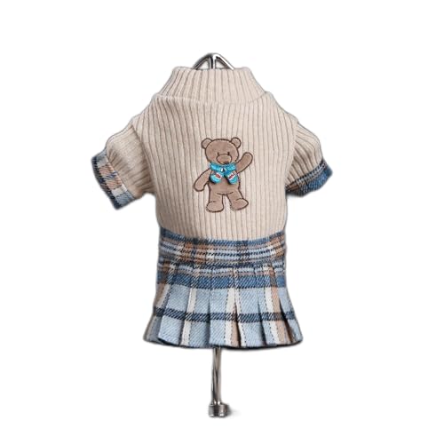 Trilly Tutti Brilli Oakland Kleid aus Wolle mit schottischem Rock und Thermoapplikation, Beige, L – 1 Produkt Trilly Tutti Brilli Oakland Kleid aus Wolle mit schottischem Rock und Thermoapplikation, Beige, L – 1 Produkt von Trilly Tutti Brilli