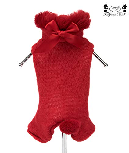 Trilly Tutti Brilli Oscar Vierbeiner Angora mit Kapuze, Rot, XS von Trilly Tutti Brilli