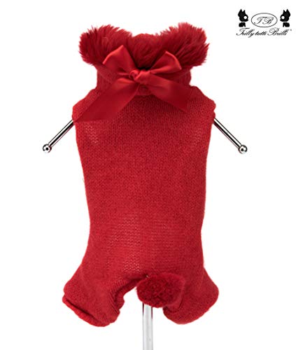 Trilly tutti Brilli Oscar Vierbeiner Angora mit Kapuze, Rot, XS von Trilly tutti Brilli