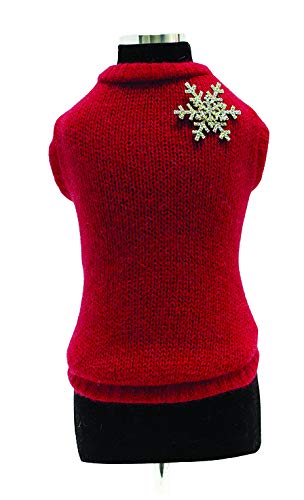 Trilly tutti Brilli Pullover aus Wolle mit Schneeflocke aus Kristallen, Rot, XL, 1 Stück Trilly tutti Brilli Pullover aus Wolle mit Schneeflocke aus Kristallen, Rot, XL, 1 Stück von Trilly tutti Brilli