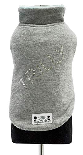 Trilly Tutti Brilli Sweatshirt mit Plüschfutter und Swarovski-Applikation, Hellblau, S/M – 1 Produkt von Trilly Tutti Brilli