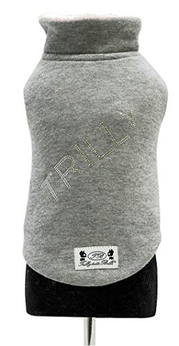Trilly Tutti Brilli Sweatshirt mit Plüschfutter und Swarovski-Applikation, Rosa, XL, 1 Produkt von Trilly Tutti Brilli