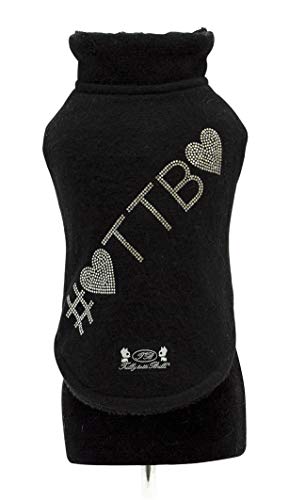 Trilly Tutti Brilli Sweatshirt mit Plüschfutter und Swarovski-Applikation, Schwarz, XL, 1 Produkt von Trilly Tutti Brilli