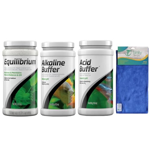 Trinity Treats Equilibrium, Alkalipuffer, Säurepuffer 300g für Süßwasser-Aquarium, inklusive Mikrofaser-Reinigungstuch von Trinity Treats