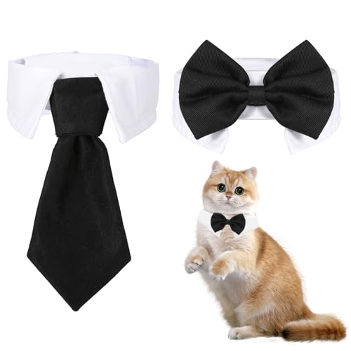 Fliege für Hunde und Katzen, Smokinghalsband, schwarz, mit Fliege, Hundehalsband, verstellbar, weißes Halsband, formelle Haustier-Krawatte, Fellpflege, Schleifen für Katzen, kleine Hunde, Hochzeit, Fliege für Hunde und Katzen, Smokinghalsband, schwarz, mit Fliege, Hundehalsband, verstellbar, weißes Halsband, formelle Haustier-Krawatte, Fellpflege, Schleifen für Katzen, kleine Hunde, Hochzeit, von Trinkrittey