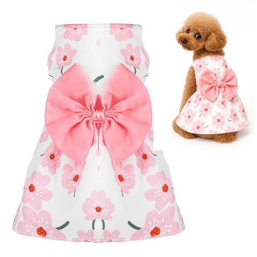 Hundekleid mit Blumenmuster für kleine Hunde, niedliches Hunderock-Outfit für Haustiere, Welpen, Frühling, Sommer, Hundekleid für Welpen, kleine Katzen Hundekleid mit Blumenmuster für kleine Hunde, niedliches Hunderock-Outfit für Haustiere, Welpen, Frühling, Sommer, Hundekleid für Welpen, kleine Katzen von Trinkrittey
