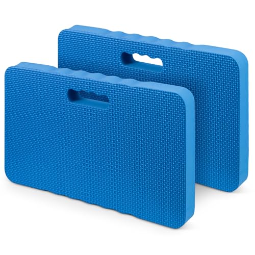 Trintion Dicken Garten Kniekissen 2 Stück Sitzkissen Mehrzweckkissen, Bequeme Schaumstoff-Kniematte für Arbeiten in Gärten, Häusern und Werkstätten Knie-Matte 46x28x4cm (Blau) von Trintion