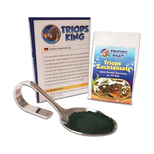 Triops King Triops Cancriformis Mallorca Starter Set mit ca. 50 Urzeitkrebs-Eiern/Zysten Deutschland, Anleitung zur Zucht und Jungtier-Futter - Züchte jetzt Deine eigenen Urzeitkrebse Triops King Triops Cancriformis Mallorca Starter Set mit ca. 50 Urzeitkrebs-Eiern/Zysten Deutschland, Anleitung zur Zucht und Jungtier-Futter - Züchte jetzt Deine eigenen Urzeitkrebse von Triops King