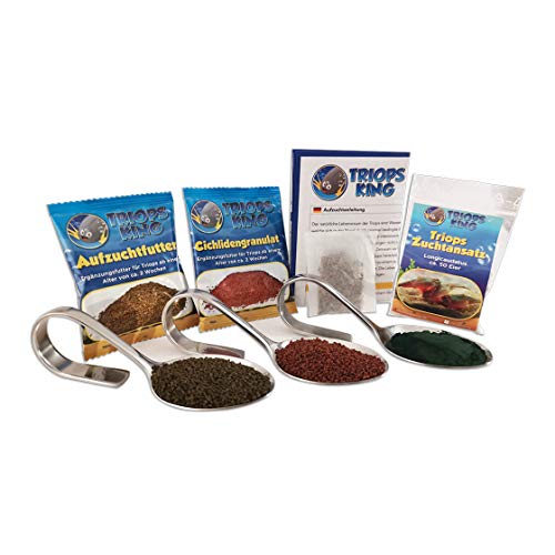 Triops King - Triops Longicaudatus Urzeitkrebse Starter Set Ultra für Einsteiger & Kinder - Urzeitkrebse selbst züchten - ca. 150 Urzeitkrebs-Eier aus Deutschland inkl. Futter, Aufzuchtanleitung UVM. von Triops King