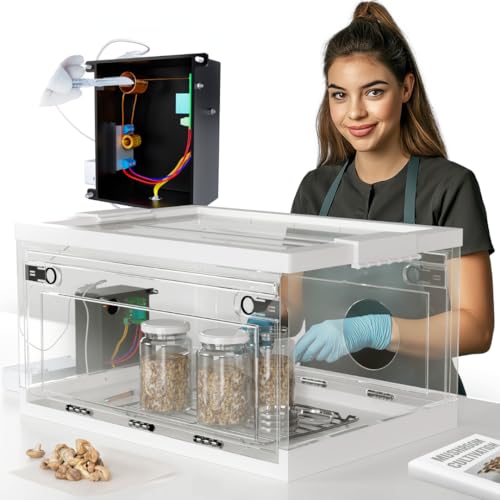 TrippyTek Advanced Standluftbox mit kontaktloser Induktionsheizung für Mykologie - Solider Kunststoffbehälter mit LED-Beleuchtung und Drahtgestell - Faltbares Design und komfortable 12,7 cm TrippyTek Advanced Standluftbox mit kontaktloser Induktionsheizung für Mykologie - Solider Kunststoffbehälter mit LED-Beleuchtung und Drahtgestell - Faltbares Design und komfortable 12,7 cm von Trippy Tek
