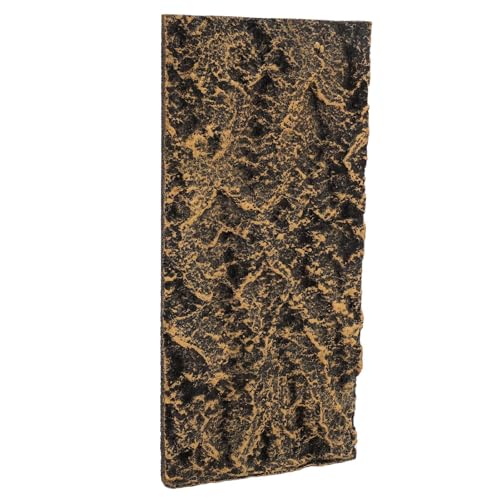 Trisar Reptilien-Tank-Hintergrundtafel, PU-Felsen-Terrarium-Hintergrunddekoration, Hohe Simulation für Aquarien (26,5 * 12,5 cm) von Trisar