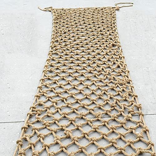 Dekoratives Seilnetz Für Den Innen- Und Außenbereich, Sicherheitsschutz-Hanfseilnetz, Kinderbalkongeländer-Handlauf, Babytreppen-Schutznetz, Katzenseilnetz, Pap (1.5x3.5M(4.9x11.5ft), 6mm/10cm) von TriverNtrustD