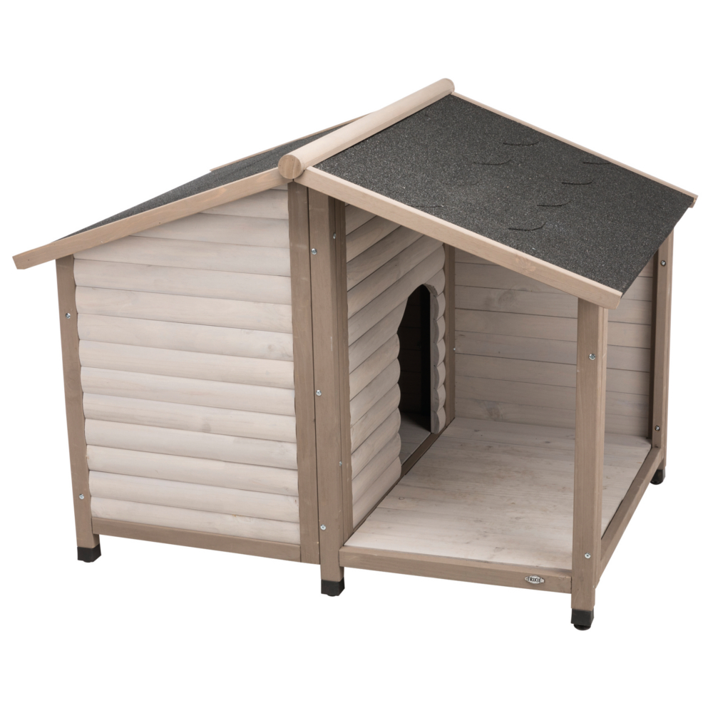 Trixie Natura Hundehütte Lodge mit Terrasse - Größe S: B 100 x T 82 x H 90 cm, grau Trixie Natura Hundehütte Lodge mit Terrasse - Größe S: B 100 x T 82 x H 90 cm, grau von Trixie Natura