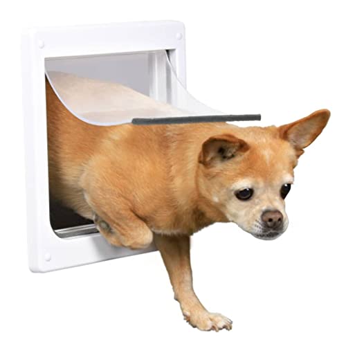 TRIXIE Pet Products Hundetür, 2-Wege-Verriegelung, Größe XS bis kleine Hunde, Weiß von TRIXIE