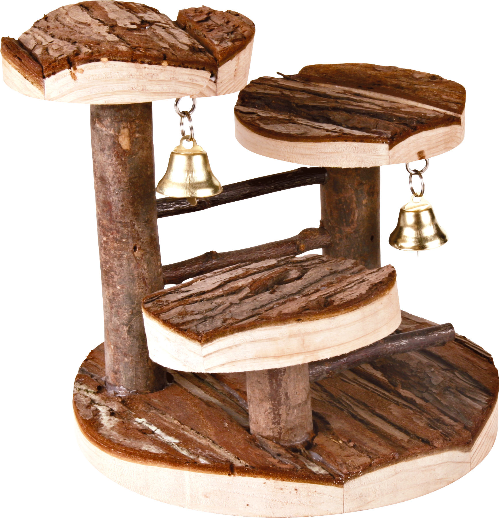 TRIXIE Klettergerüst mit Glocke, Hamster, Rindenholz, ø 14 × 14 cm von Trixie