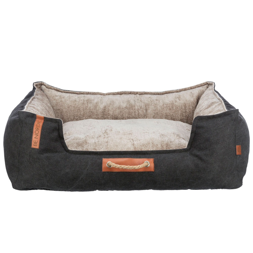 Trixie BE NORDIC Bett Föhr - schwarz/sand - 100 × 80 cm von Trixie