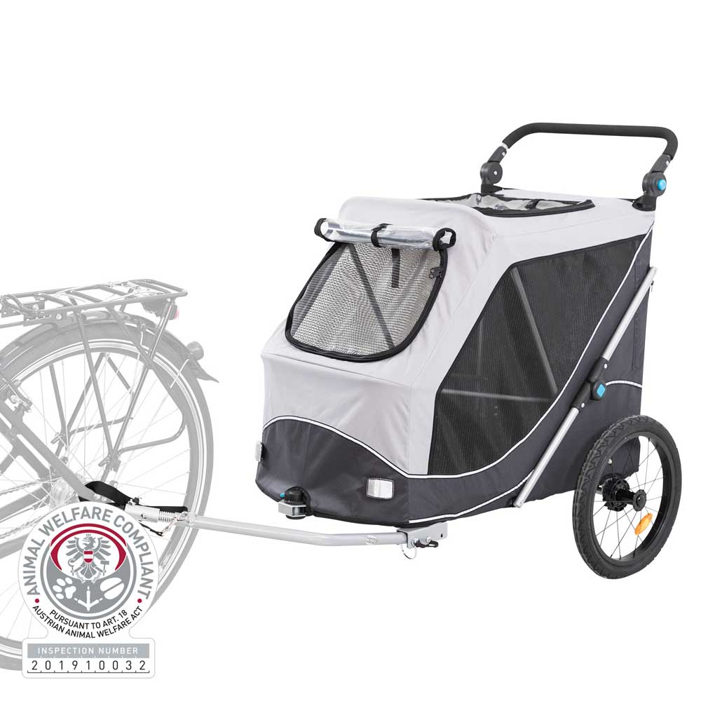 Trixie Fahrrad-Anhänger für Hunde - grau/schwarz - L Trixie Fahrrad-Anhänger für Hunde - grau/schwarz - L von Trixie