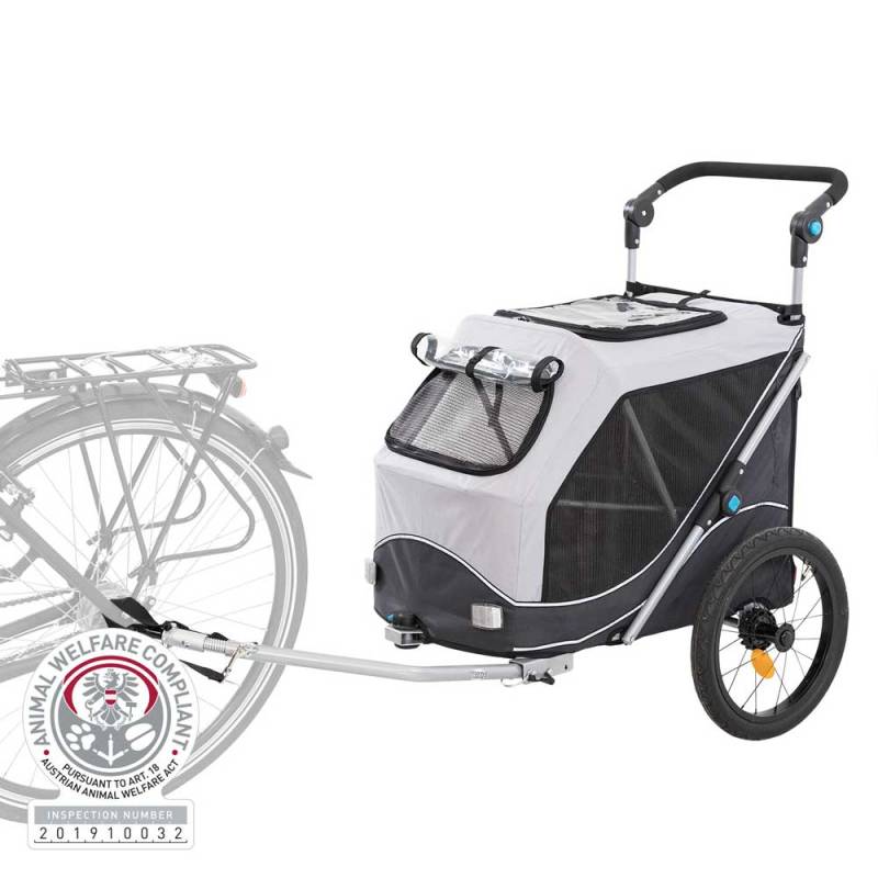 Trixie Fahrrad-Anhänger für Hunde - grau/schwarz - M Trixie Fahrrad-Anhänger für Hunde - grau/schwarz - M von Trixie
