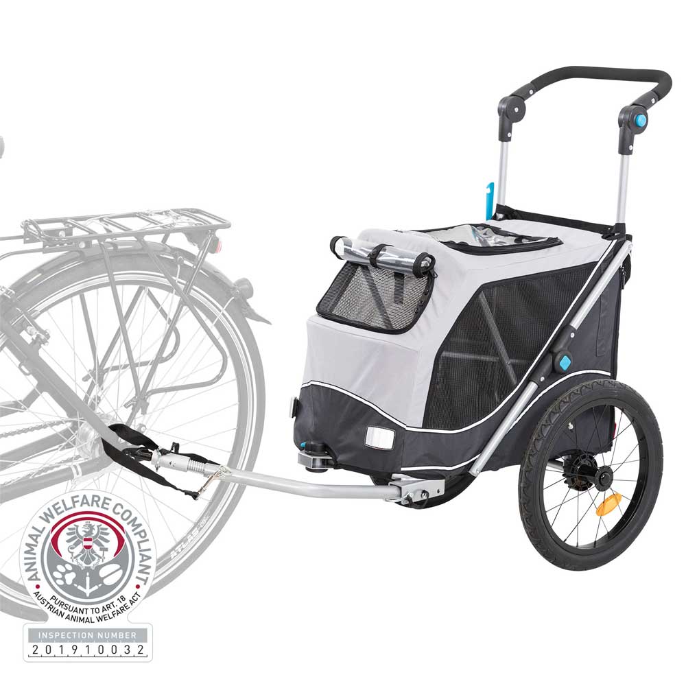 Trixie Fahrrad-Anhänger für Hunde - grau/schwarz - S Trixie Fahrrad-Anhänger für Hunde - grau/schwarz - S von Trixie