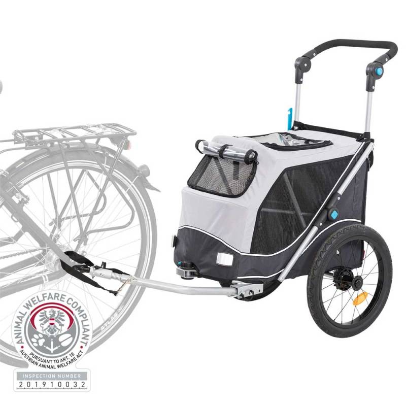 Trixie Fahrrad-Anhänger für Hunde - grau/schwarz - S Trixie Fahrrad-Anhänger für Hunde - grau/schwarz - S von Trixie