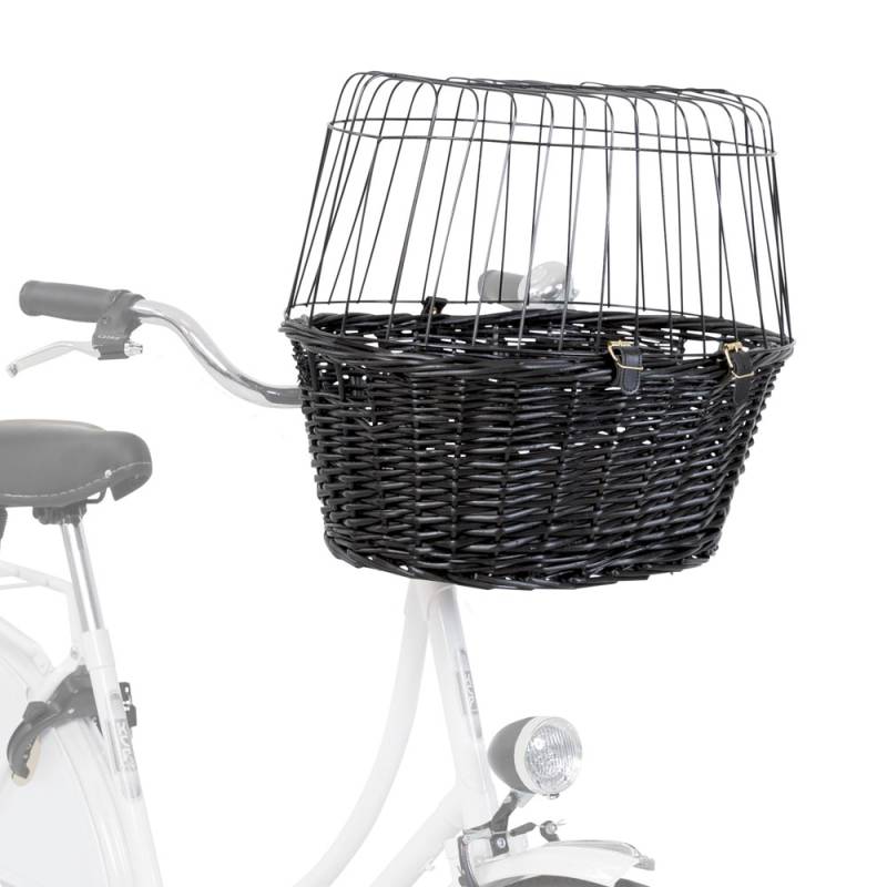 Trixie Fahrradkorb aus Weide mit Gitter - schwarz Trixie Fahrradkorb aus Weide mit Gitter - schwarz von Trixie