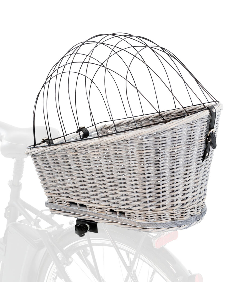 Trixie Fahrradkorb für Gepäckträger aus Weide - grau von Trixie